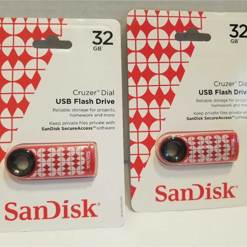 Sandisk Lanyard Cruzer Dial‎ 32 GB USB Thumb Drives